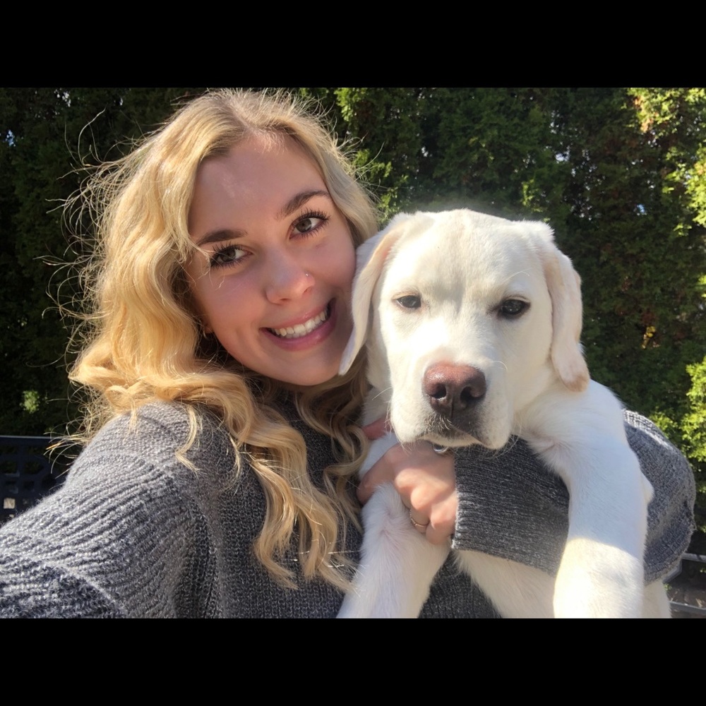 Hi!! I’m Kaitlyn and this is my puppy PJ
